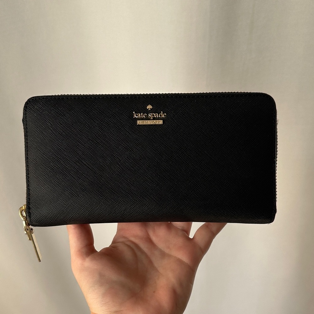 Kate Spade Black Zip-Around Wallet